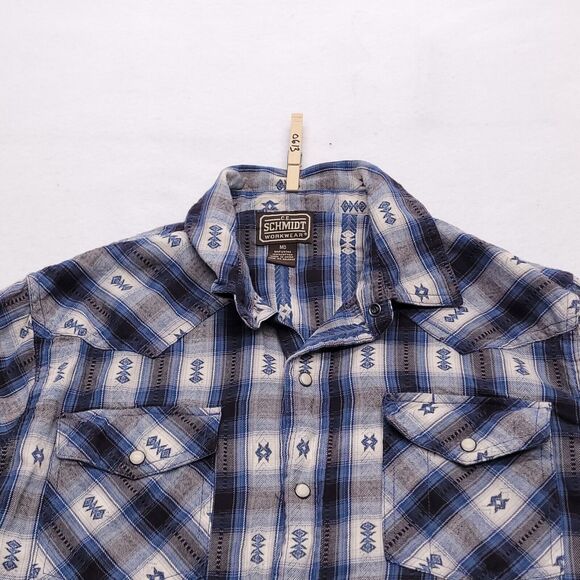 C.E. Schmidt Workwear Long Sleeve Casual Button Up Shirt Adult Mens Size M Blue - Picture 1 of 10